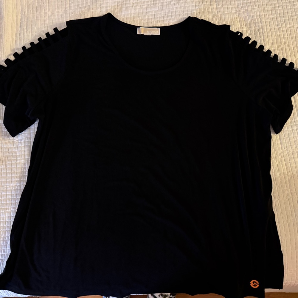 Michael kors cutout sleeve shirt